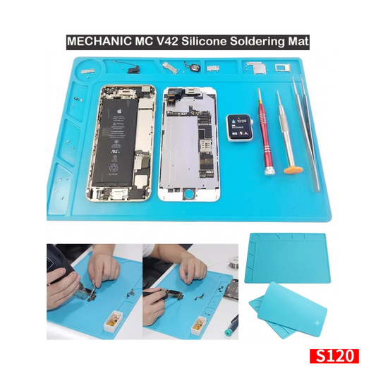 Tapis de Réparation en Silicone S-120 Résistant à la Chaleur pour Soudure et Électronique