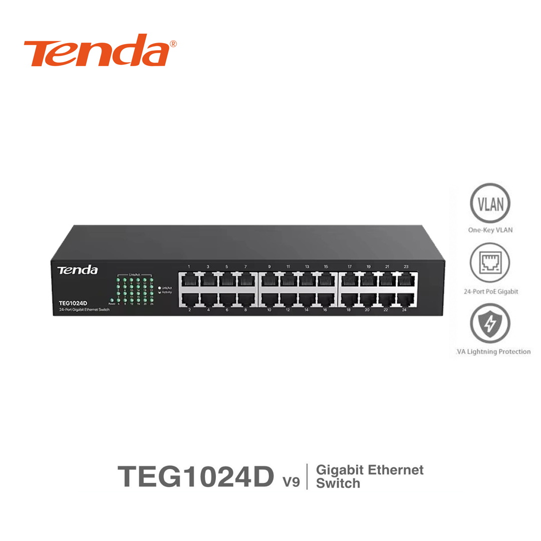 Switch Ethernet Gigabit 24 Ports TENDA TEG1024D