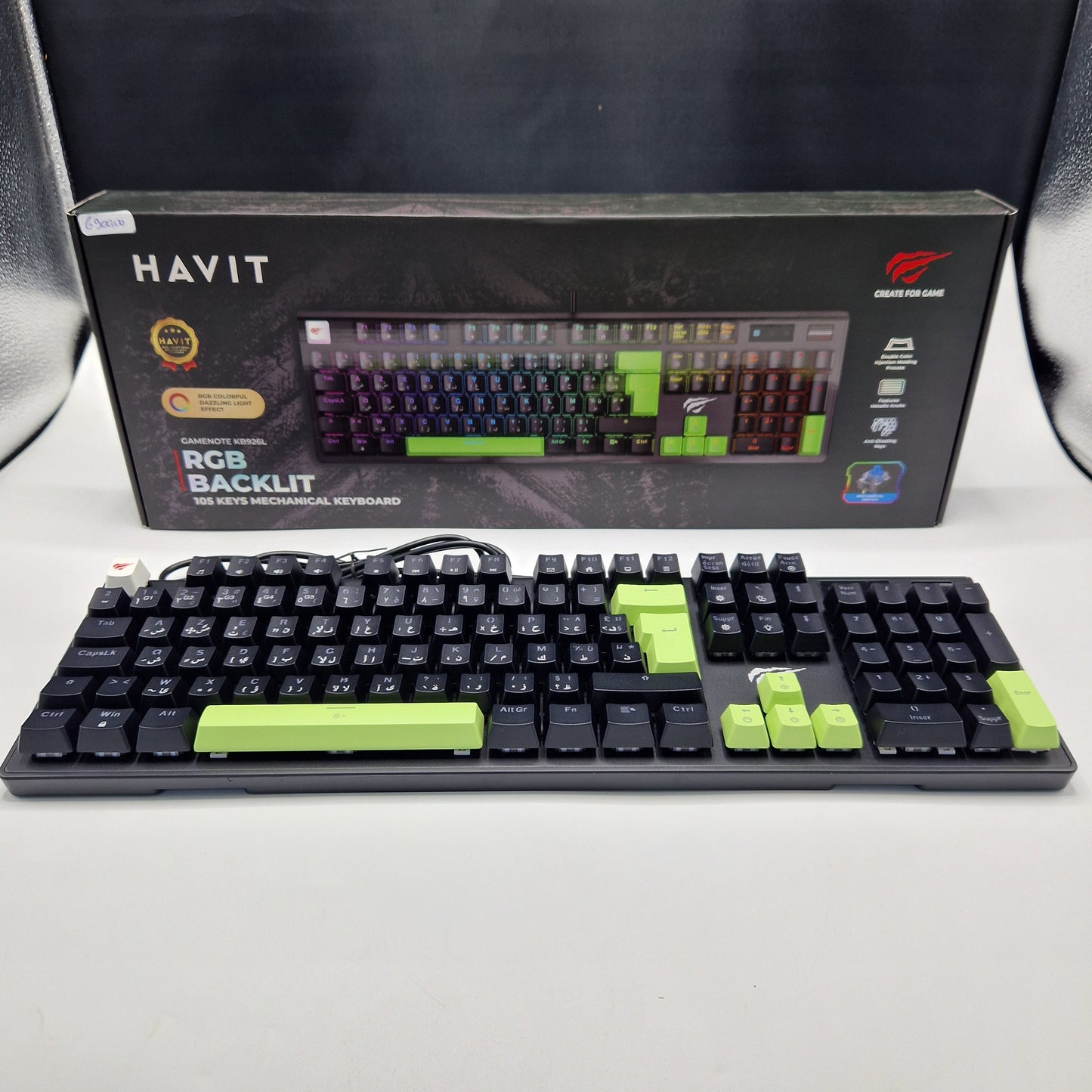 Clavier Gaming Mécanique HAVIT 105 Touches – Effet Lumineux RGB KB926L