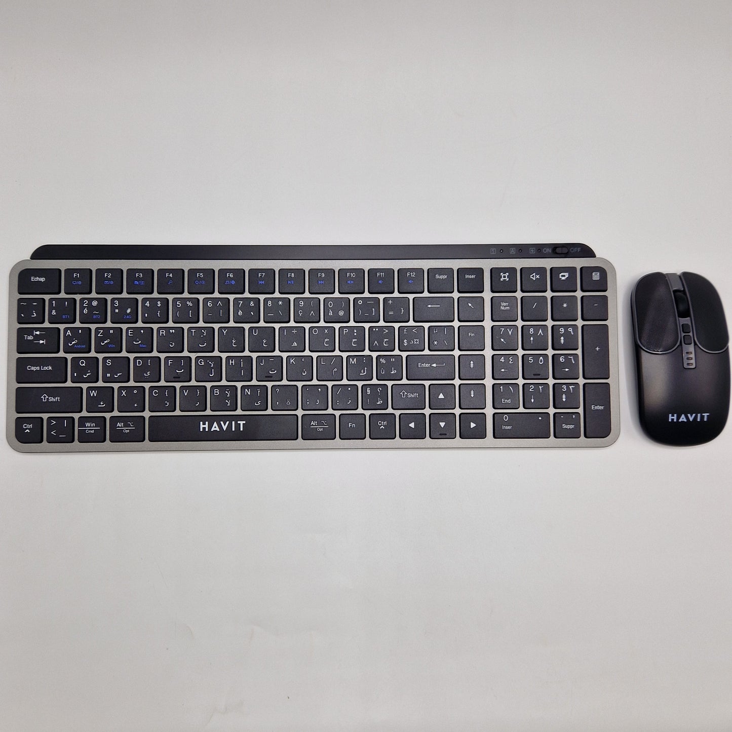 Kit Combo Clavier Souris Sans Fil HAVIT – Double Mode 2,4 GHz – KB836WB