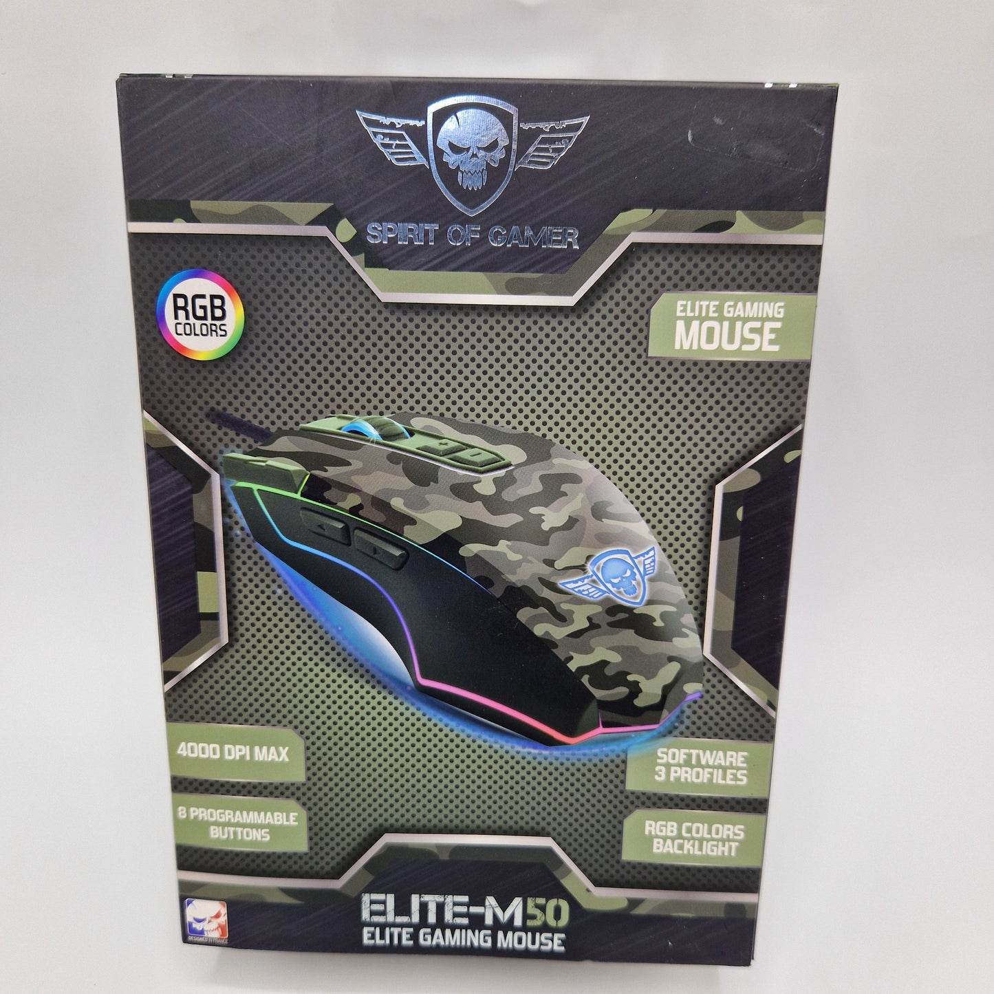 Souris Gaming Spirit of Gamer Elite M50 Camouflage 4000 DPI RGB