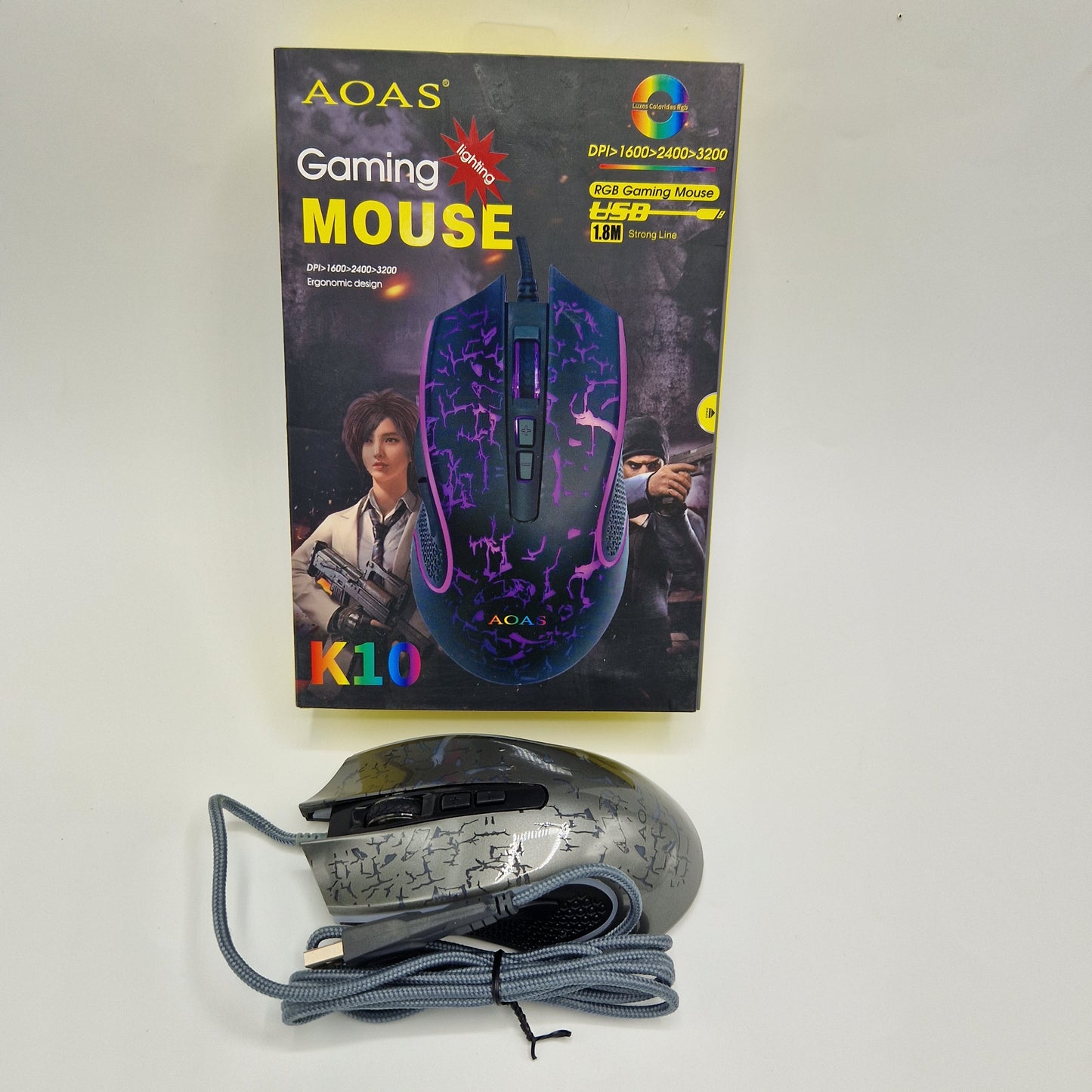 Souris Gaming Filaire AOAS K10 Ergonomique 3200 DPI