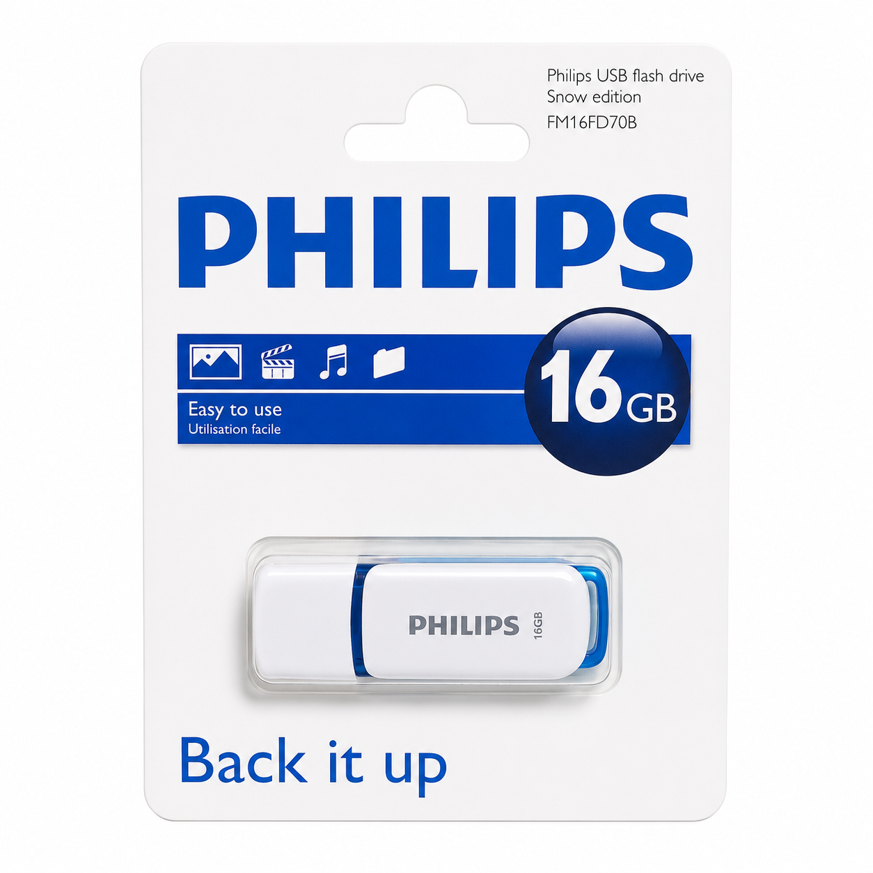 Cle USB Philips Snow Edition 8Go-16Go - USB 2.0 (FM08FD70B)