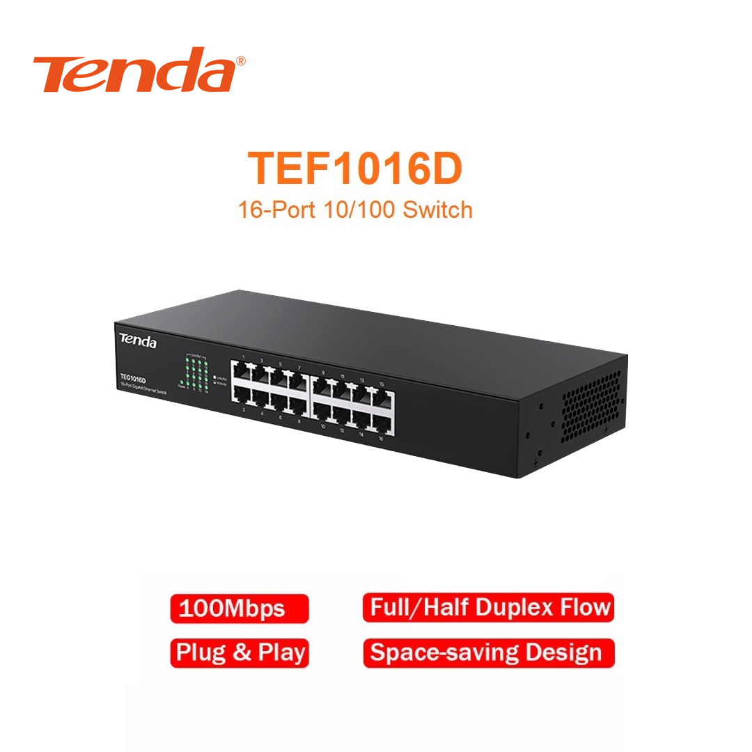 Switch Ethernet Gigabit 16 Ports TENDA TEG1016D