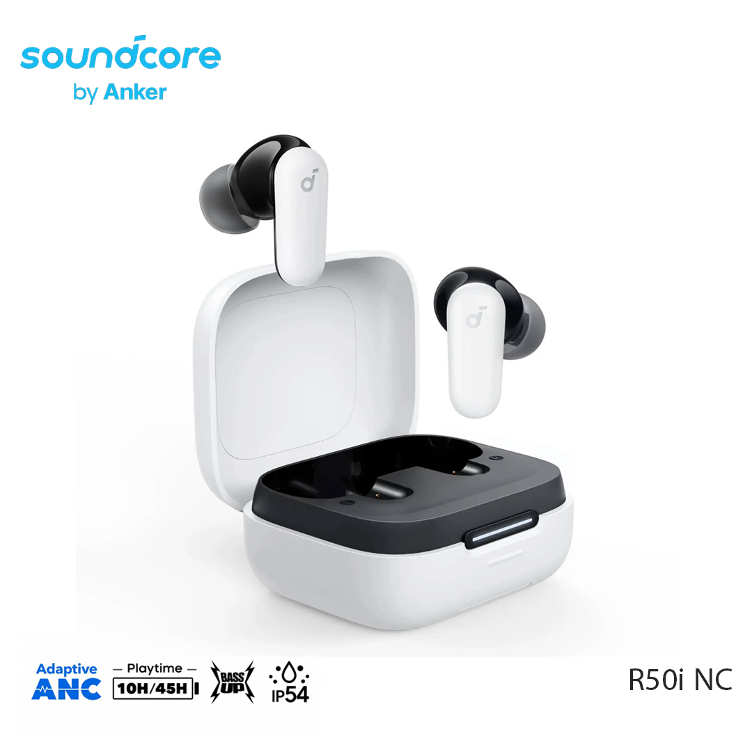 Anker Soundcore R50i NC – Écouteurs Bluetooth True Wireless ANC BLANC