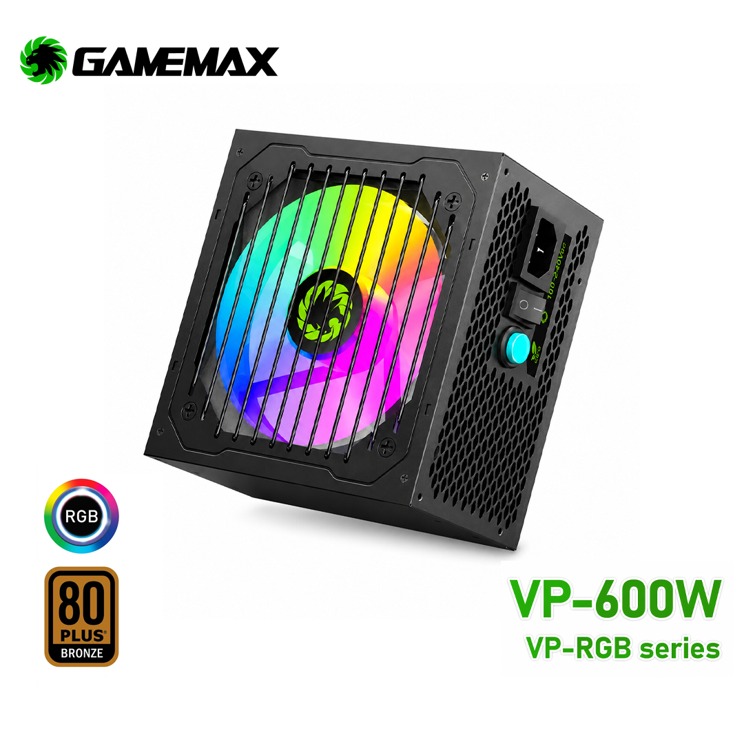 Alimentation PC GAMEMAX VP-600-RGB Black Edition - 600W, 80 Plus Bronze