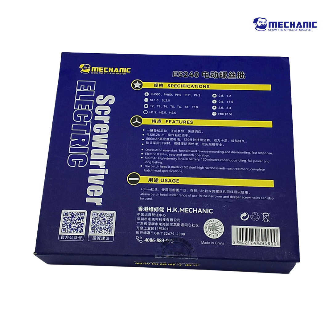 Kit de tournevis électrique de précision Mechanic ES240 (24 en 1)
