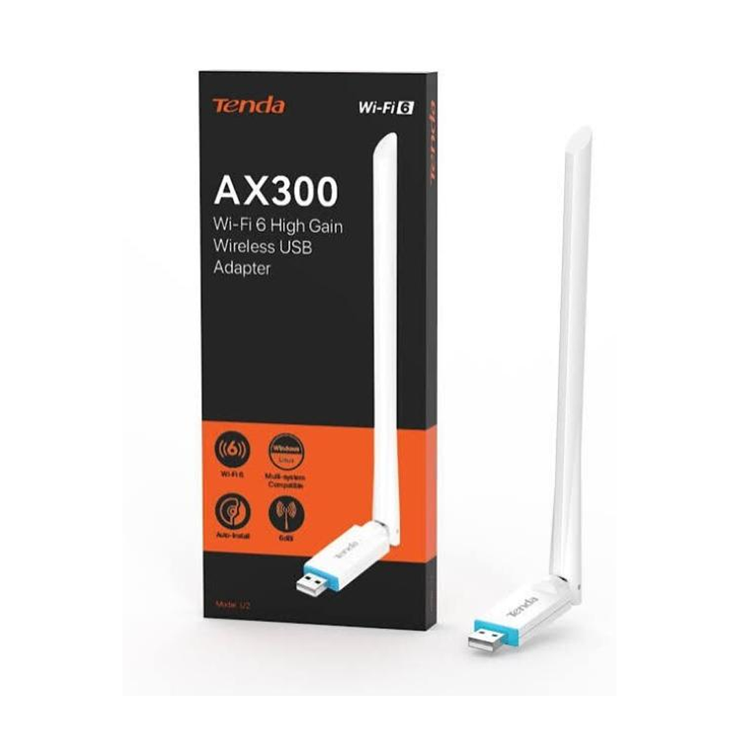 Adaptateur USB Wi-Fi 6 Tenda U2 (AX300) - Antenne High Gain 6dBi