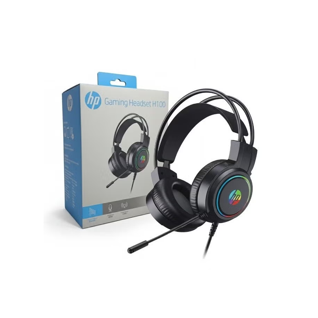 Casque Gamer HP H100 – Casque Stéréo avec Micro et Éclairage RGB