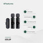Microphone Sans Fil Green Lion GM-76X - Double Micro avec Réduction de Bruit (USB-A/Type-C/Lightning)