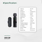 Microphone Sans Fil Green Lion GM-75X - Réduction de Bruit 3 Niveaux (Type-C / Lightning / USB-A)