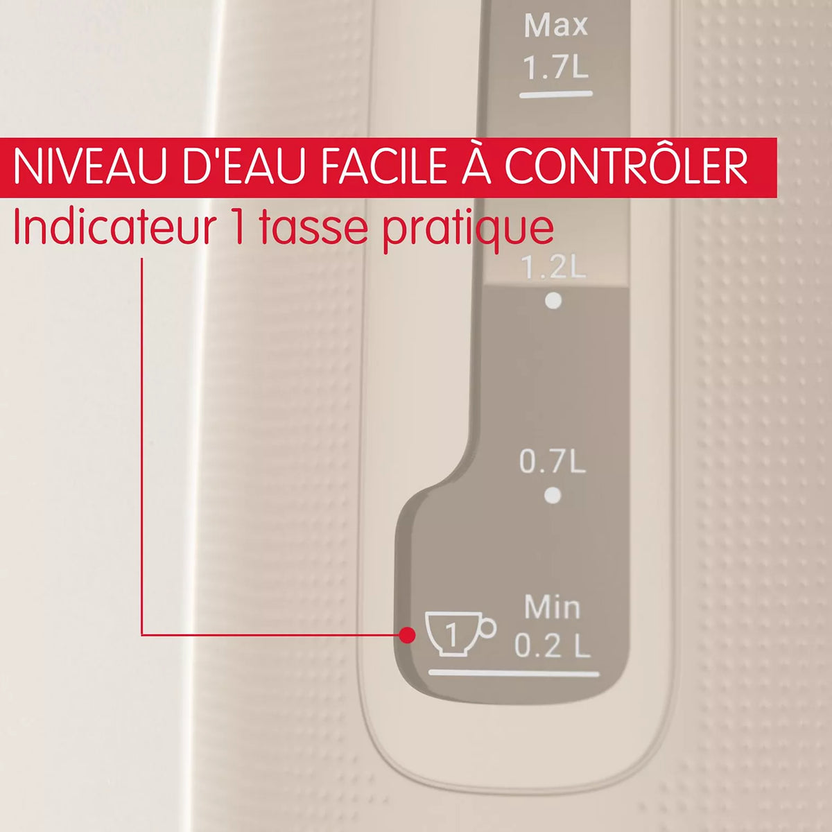 Moulinex – Morning BY2M0810 – Bouilloire Electrique - 1.7 L – 2400 W