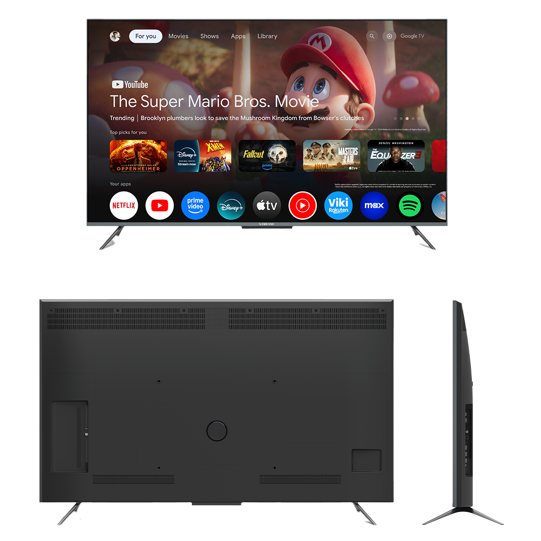 Téléviseur STREAM 55" Mini LED 4K UHD Smart Google TV (144Hz) - Série Gaming