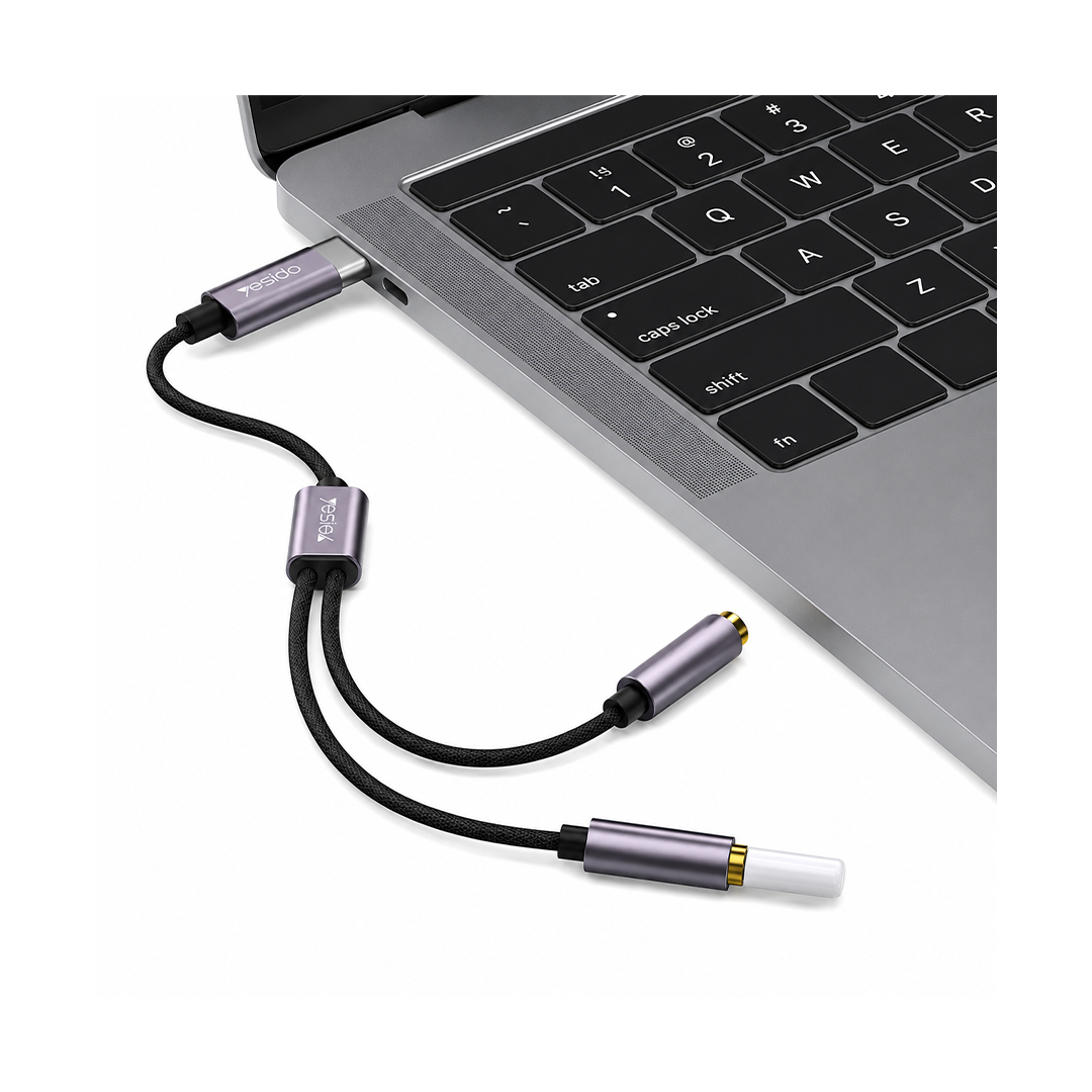 Splitter Audio 3.5mm Yesido YAU28 pour Casque et Micro (30cm)