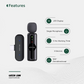 Microphone Sans Fil Green Lion GM-75X - Réduction de Bruit 3 Niveaux (Type-C / Lightning / USB-A)