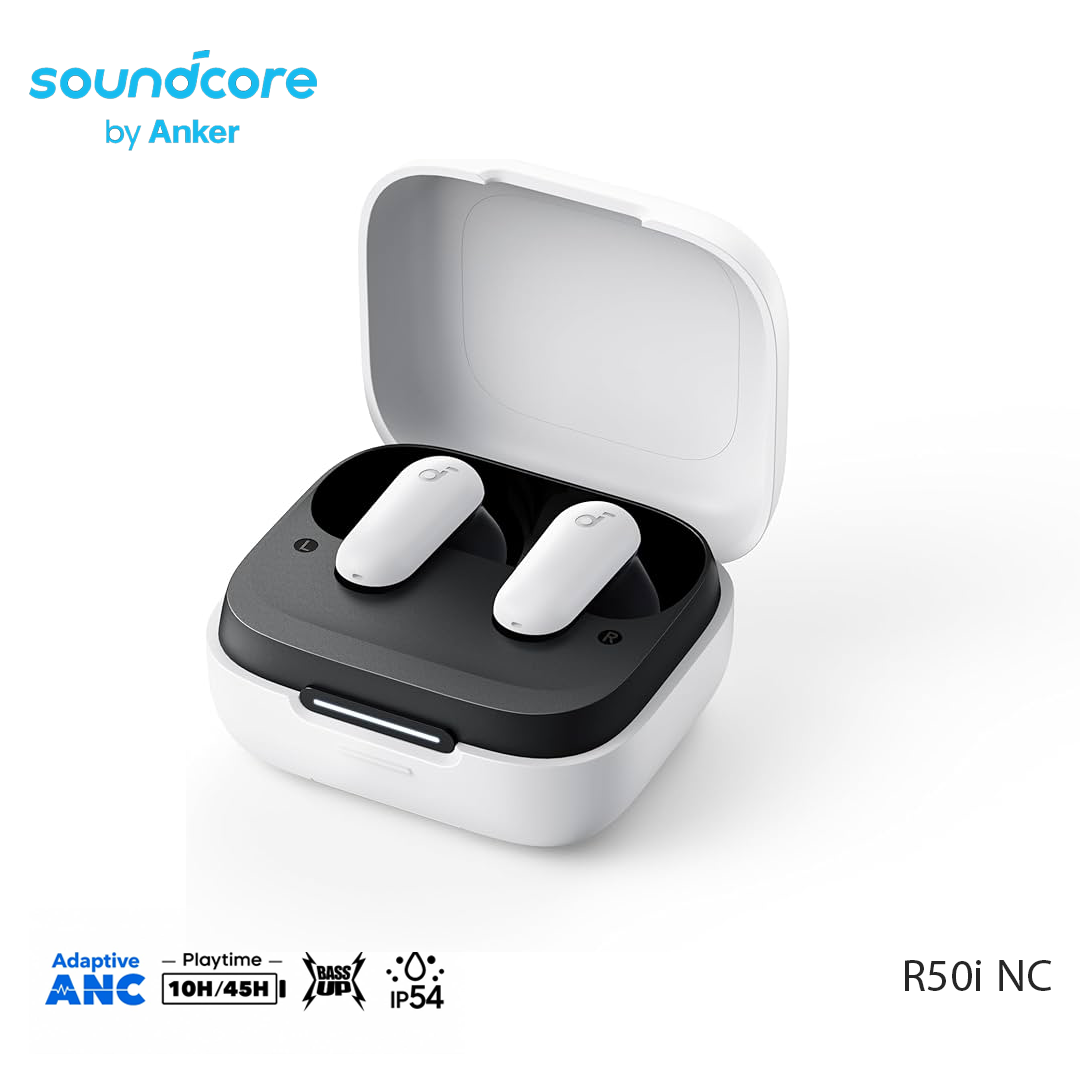 Anker Soundcore R50i NC – Écouteurs Bluetooth True Wireless ANC BLANC