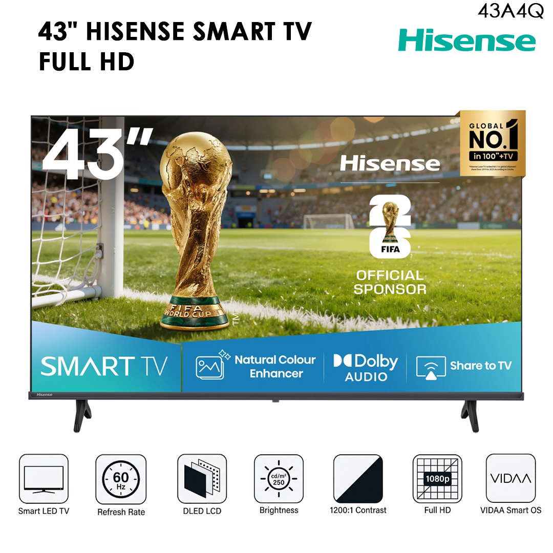 43" HISENSE SMART TV FULL HD 43A4Q