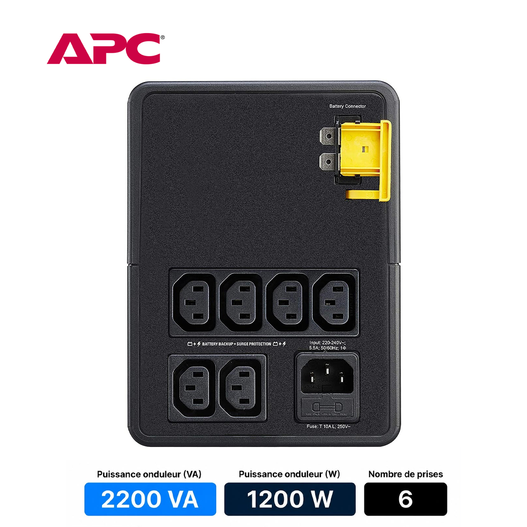 Onduleur APC Easy UPS BVX2200LI - 2200VA / 1200W (6 Prises IEC)