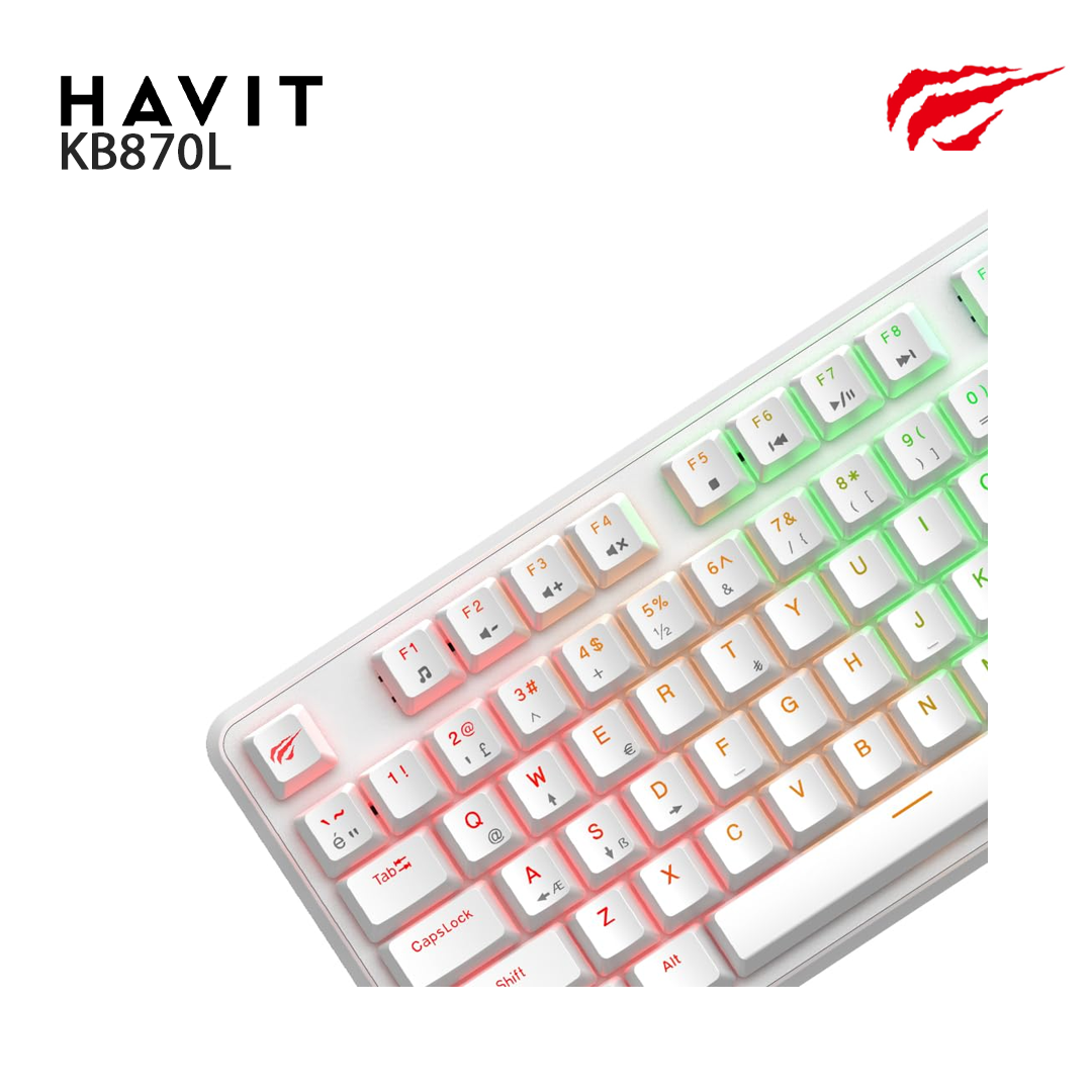 HAVIT KB870L Clavier Mécanique Gaming 104 Touches-LUMINEUX – Rétroéclairage Backlit