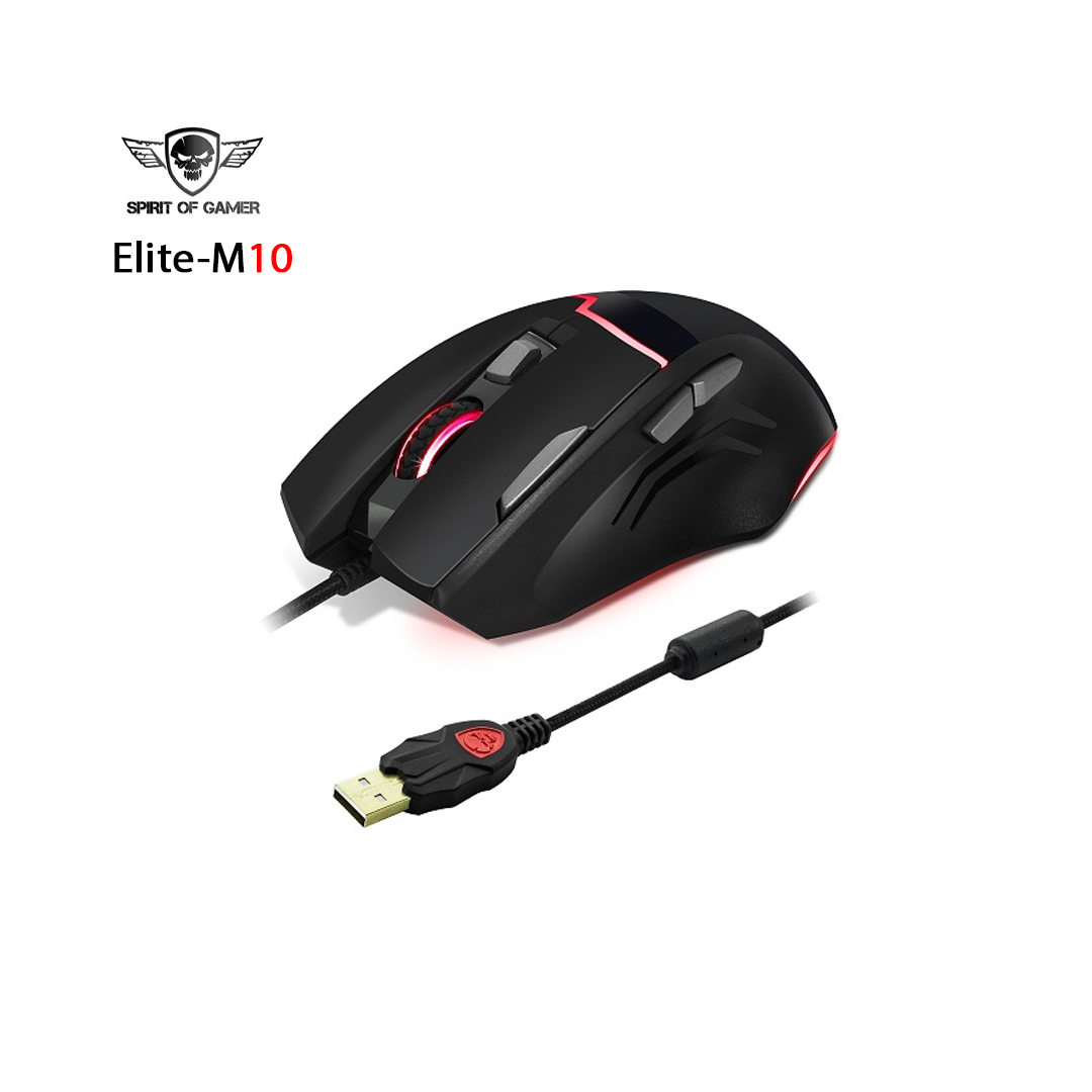 Souris Gamer RGB Spirit of Gamer Elite-M10 + Tapis de Souris