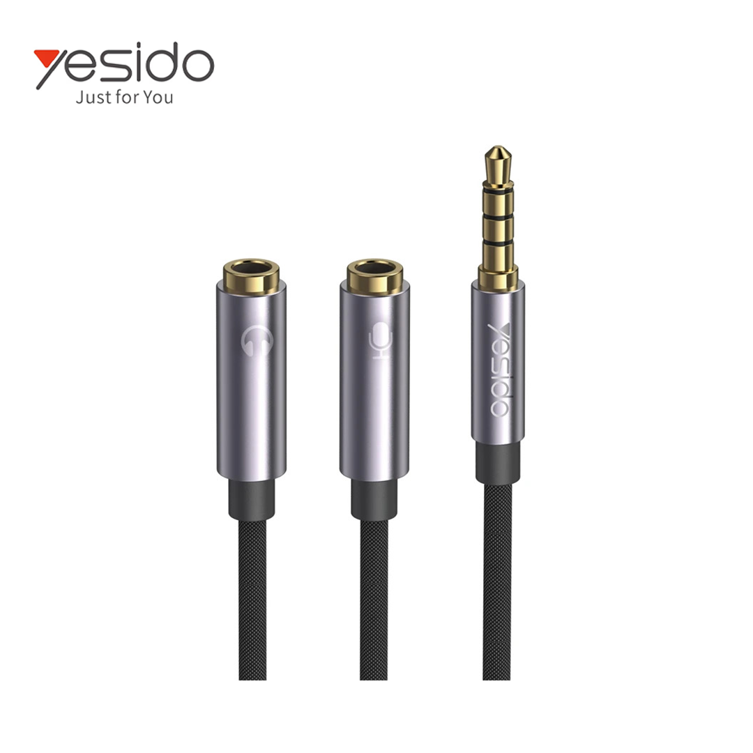 Splitter Audio 3.5mm Yesido YAU28 pour Casque et Micro (30cm)