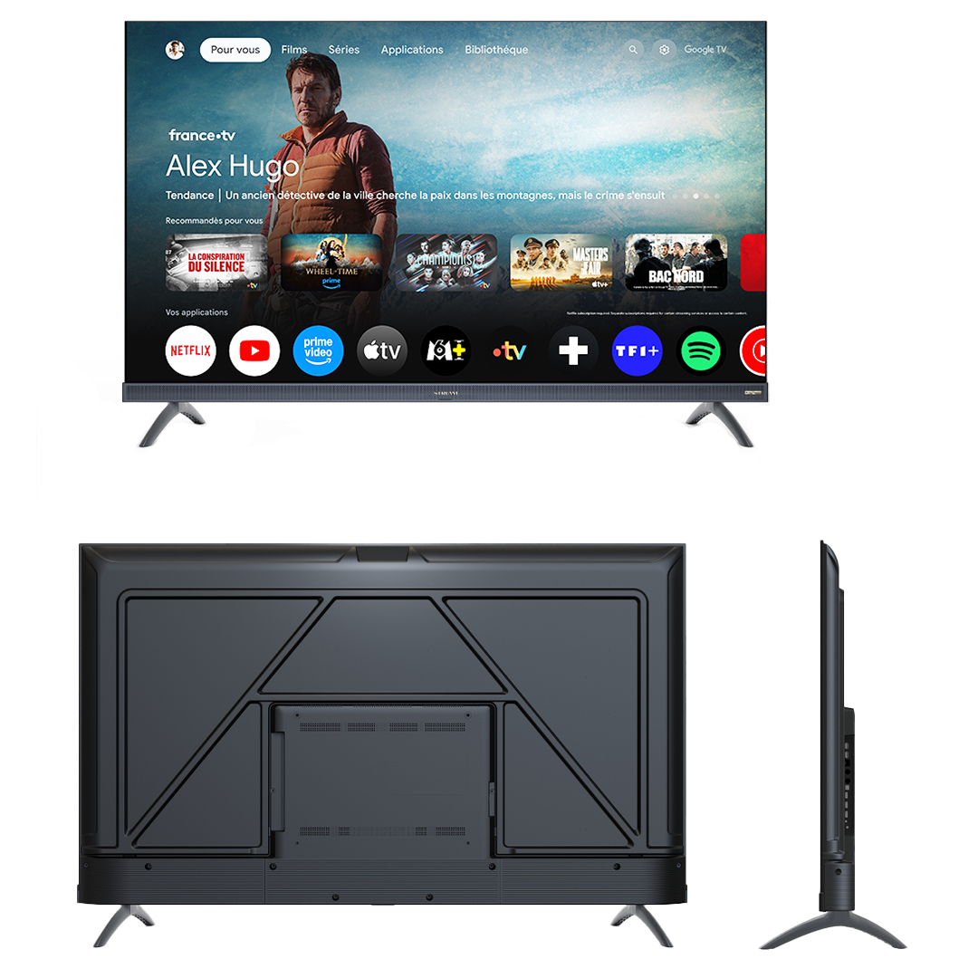Téléviseur Stream 55" QLED 4K Ultra HD Smart TV avec Google TV - SoundPro Series