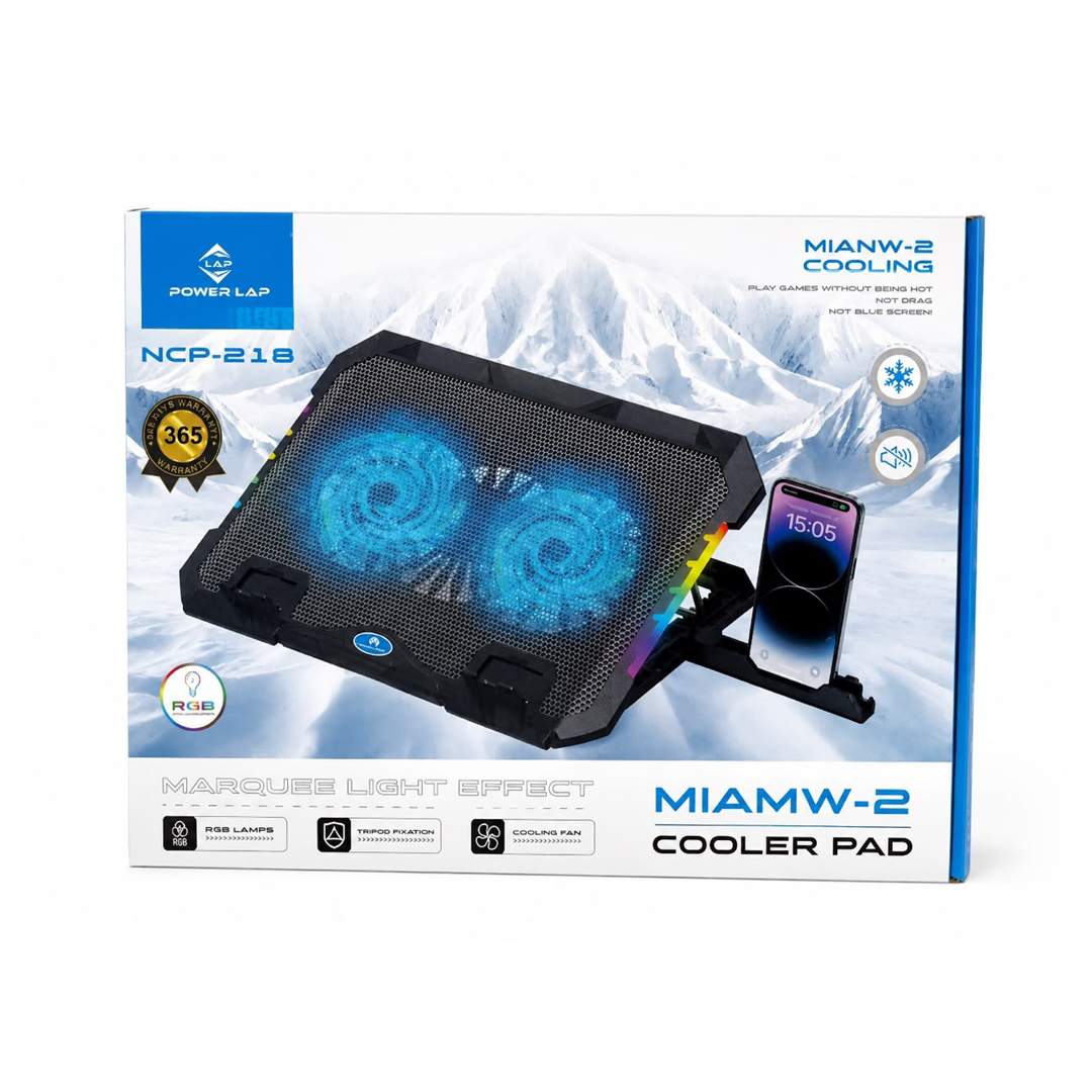Support Refroidisseur pour PC Portable RGB - Power Lap NCP-218
