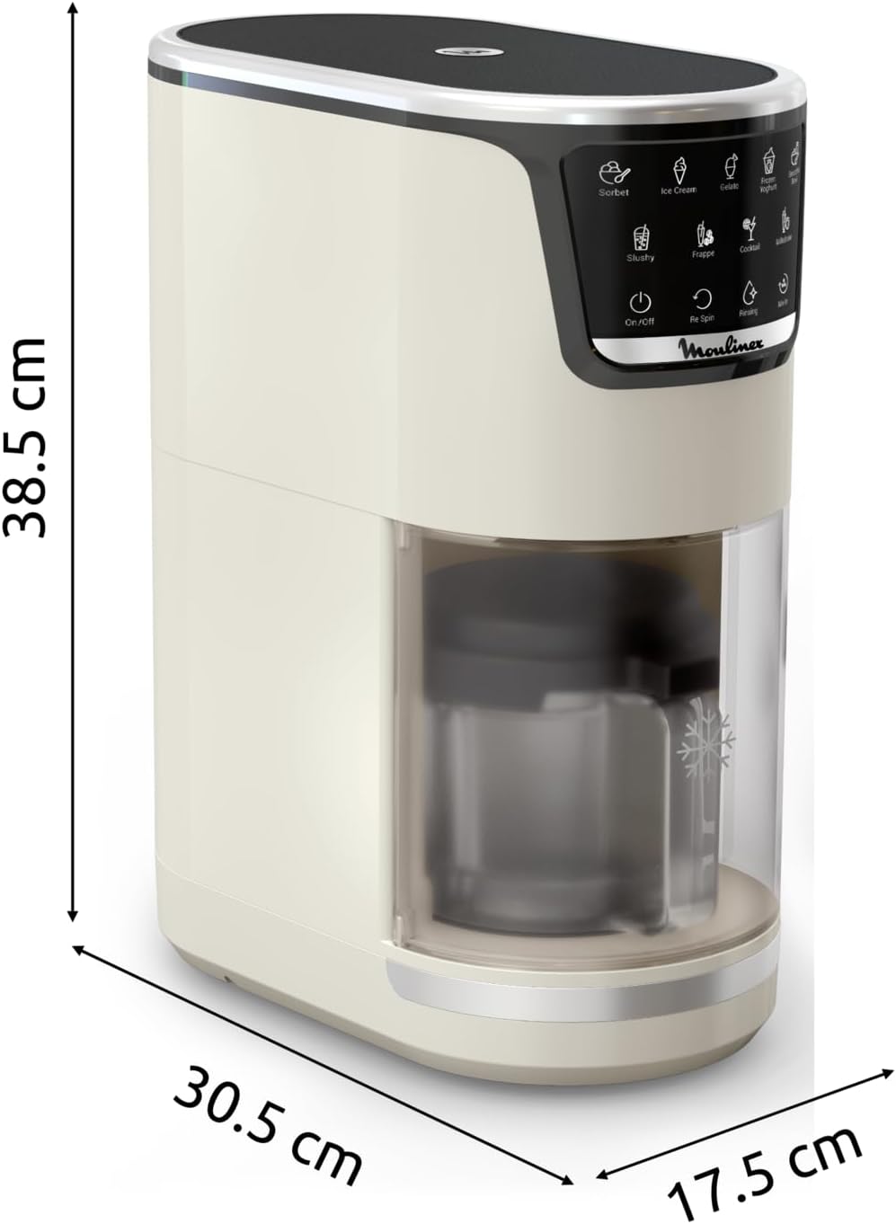 Moulinex – Dolci MJ602AF0 – Sorbetiere & Machine à Glace 10 en 1 - Technologie 1-Step