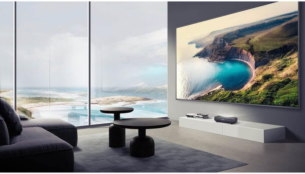 Hisense 100L9G-CINE100A – Projecteur Laser Ultra Courte Focale 100 Pouces 4K UHD Smart TV
