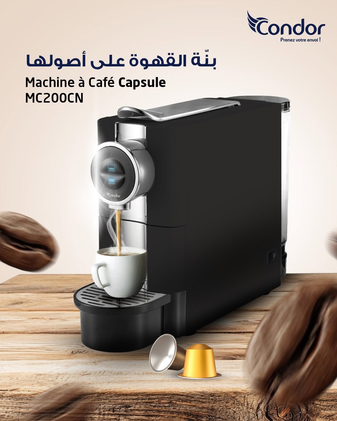 Condor – HAVANA MC200CN – Machine à Capsules - Puissance 1145 W