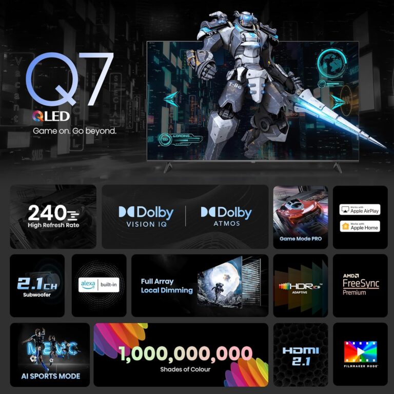 Hisense 55Q7N – Televiseur 55 Pouces 4K UHD Smart TV (QLED / Dolby Vision / Dolby Atmos)