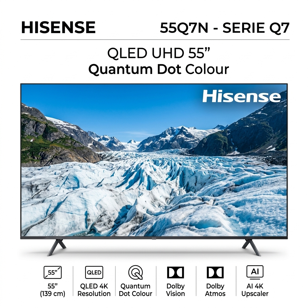 Hisense 55Q7N – Televiseur 55 Pouces 4K UHD Smart TV (QLED / Dolby Vision / Dolby Atmos)