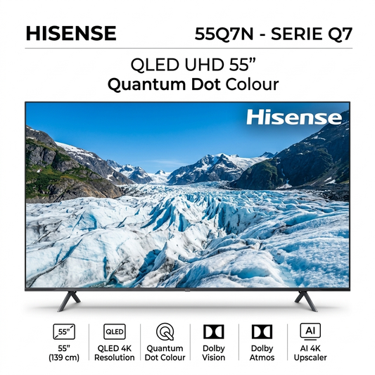 Hisense 55Q7N – Televiseur 55 Pouces 4K UHD Smart TV (QLED / Dolby Vision / Dolby Atmos)