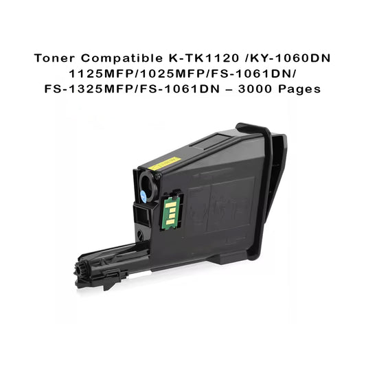 Toner Compatible K-TK1120 /KY-1060DN/1125MFP/1025MFP/FS-1061DN/FS-1325MFP/FS-1061DN – 3000 Pages