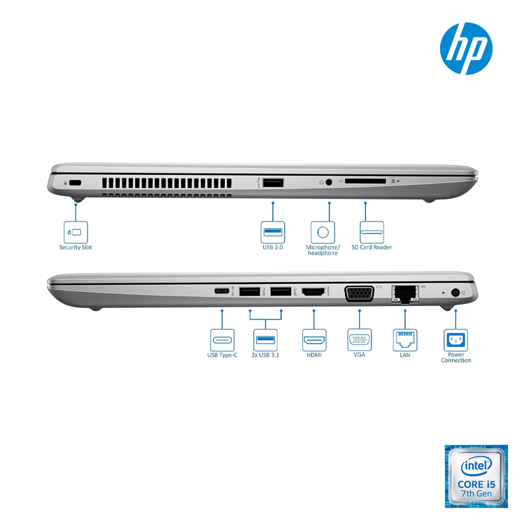 HP ProBook 450 G5 – Intel® Core™ i5-7200U /RAM 8 Go /SSD 256 Go /Écran 15.6" /Occasion – Excellent État