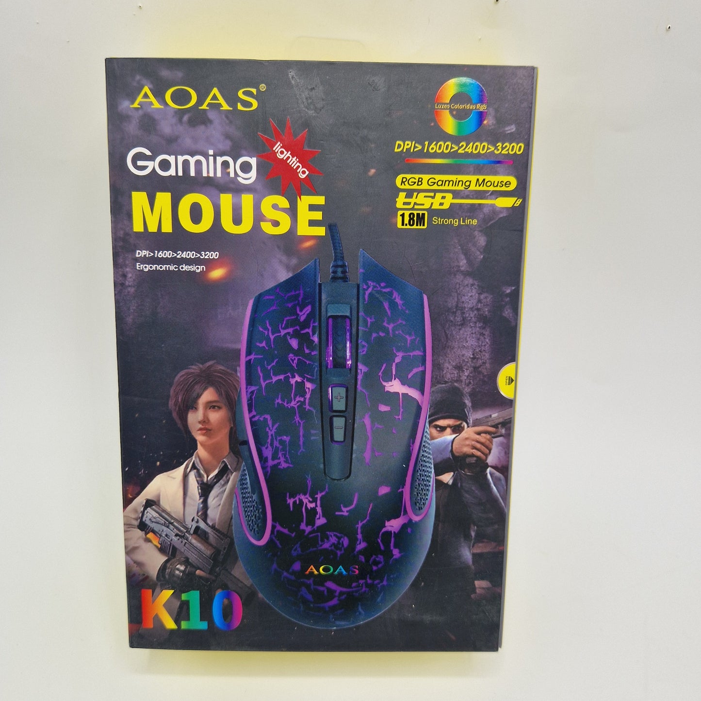 Souris Gaming Filaire AOAS K10 Ergonomique 3200 DPI