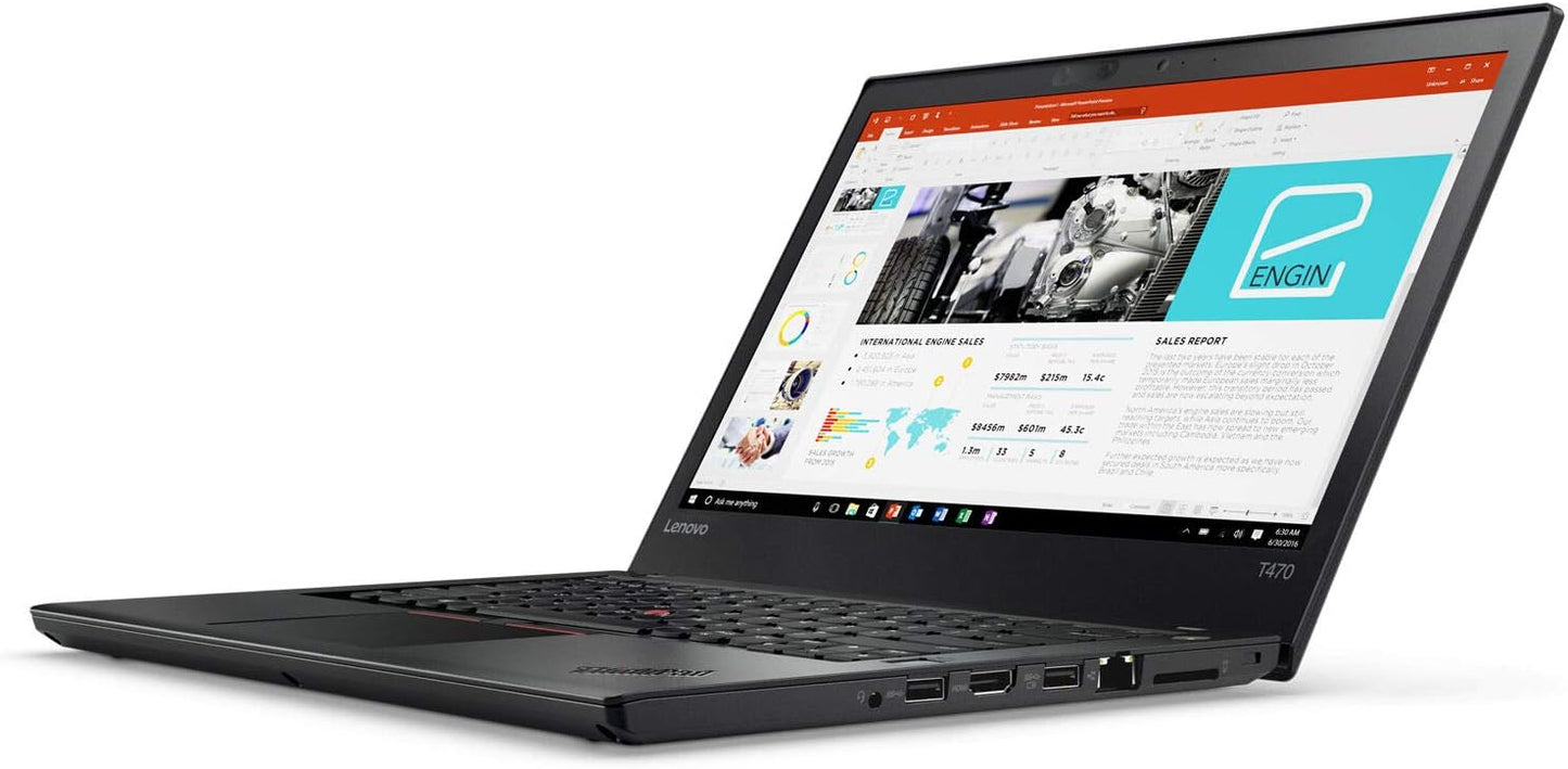 LENOVO ThinkPad T470 – Intel I5-6300U | 8GB / 16GB RAM | SSD 256GB | Écran 14″ | État Excellent