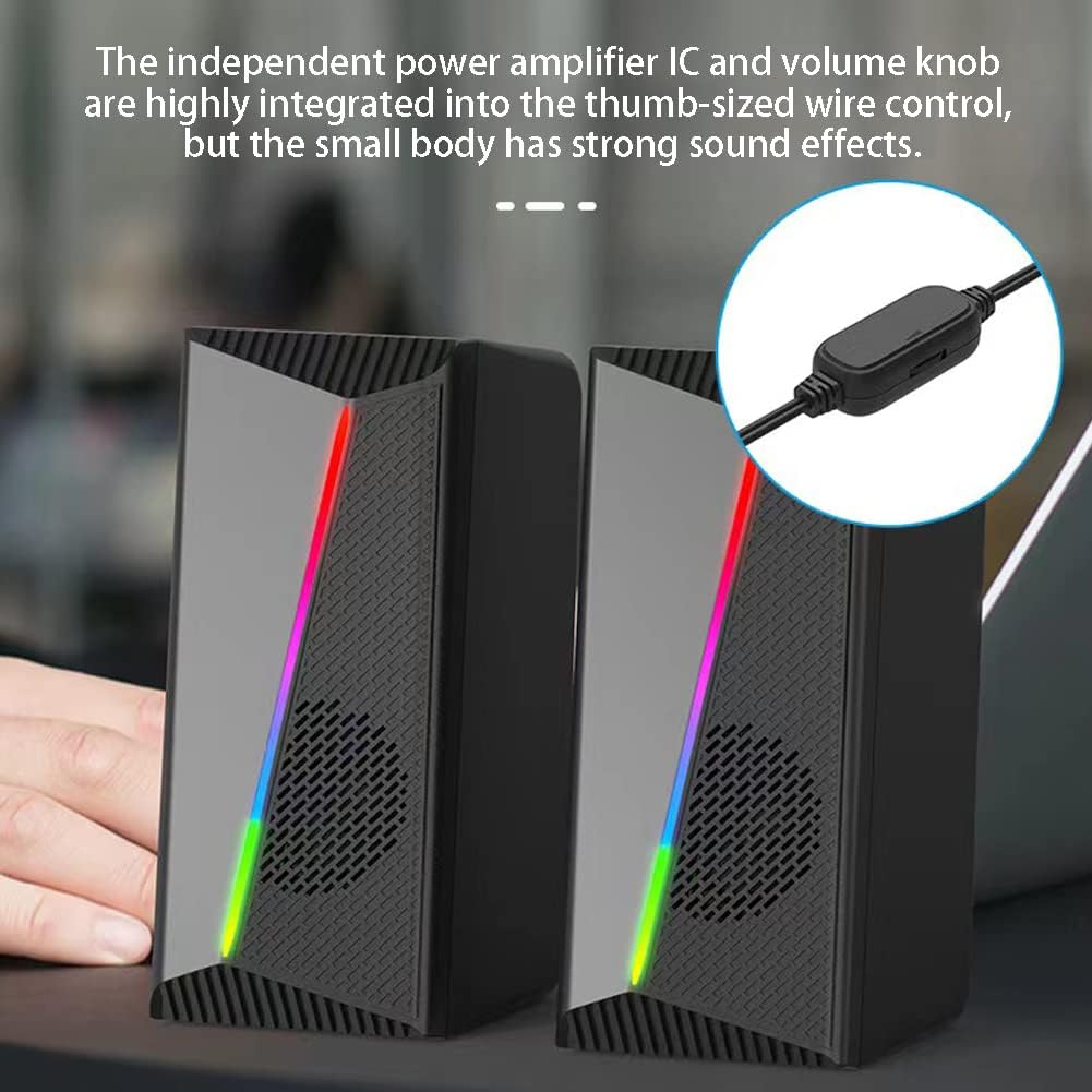 PRIME PR-S93 - Haut-Parleurs RGB USB avec Basses