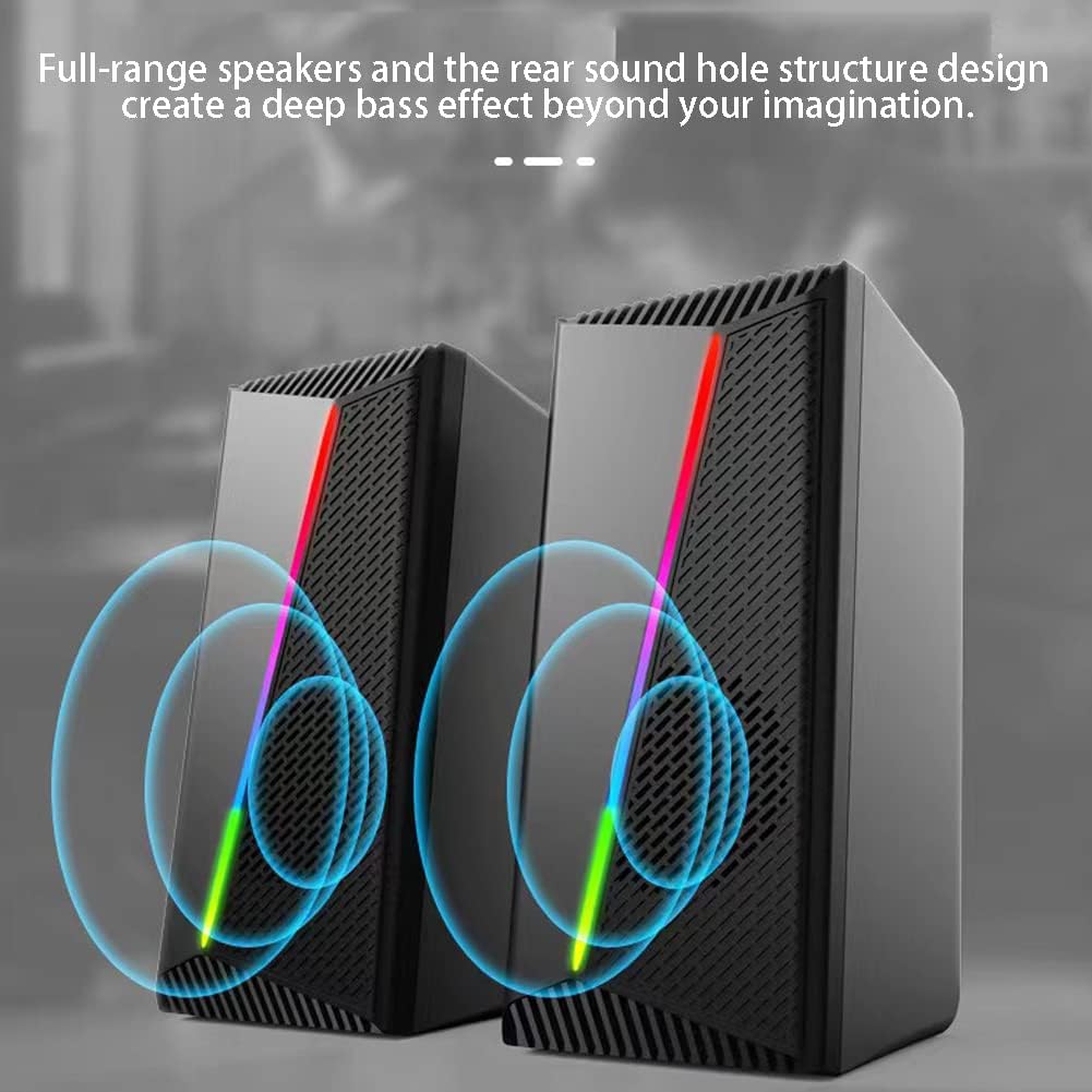 PRIME PR-S93 - Haut-Parleurs RGB USB avec Basses