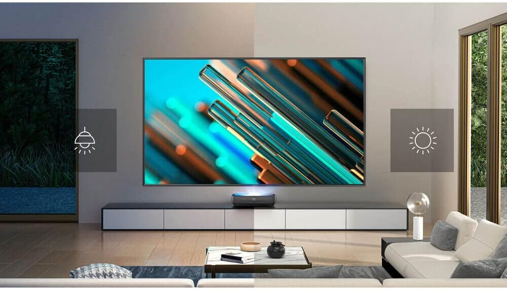 Hisense 100L9G-CINE100A – Projecteur Laser Ultra Courte Focale 100 Pouces 4K UHD Smart TV