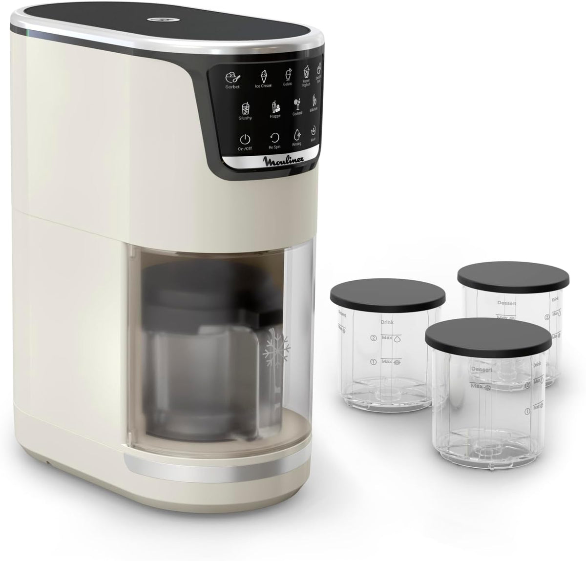 Moulinex – Dolci MJ602AF0 – Sorbetiere & Machine à Glace 10 en 1 - Technologie 1-Step