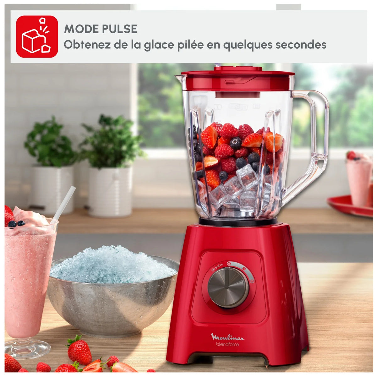 Moulinex – LM420510 – Blender de Cuisine - Bol 2 L et Puissance 600 W
