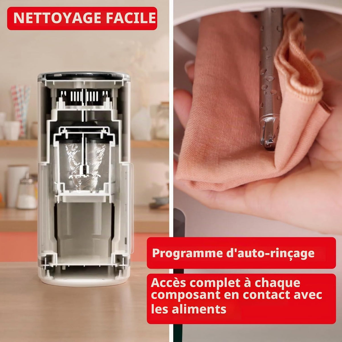 Moulinex – Dolci MJ602AF0 – Sorbetiere & Machine à Glace 10 en 1 - Technologie 1-Step
