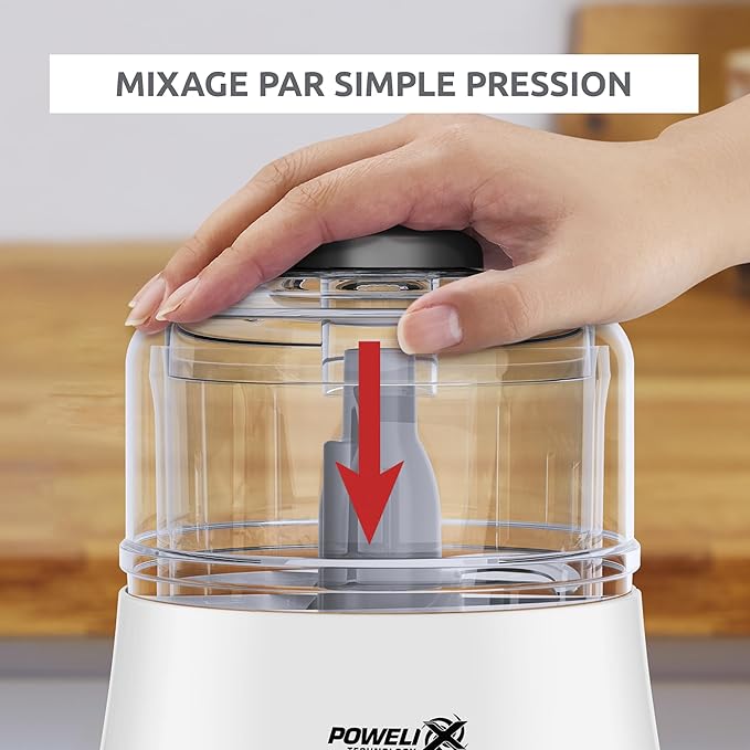 Moulinex – DPA141 – Moulinette Hachoir Électrique 4-en-1 - Puissance 1000 W