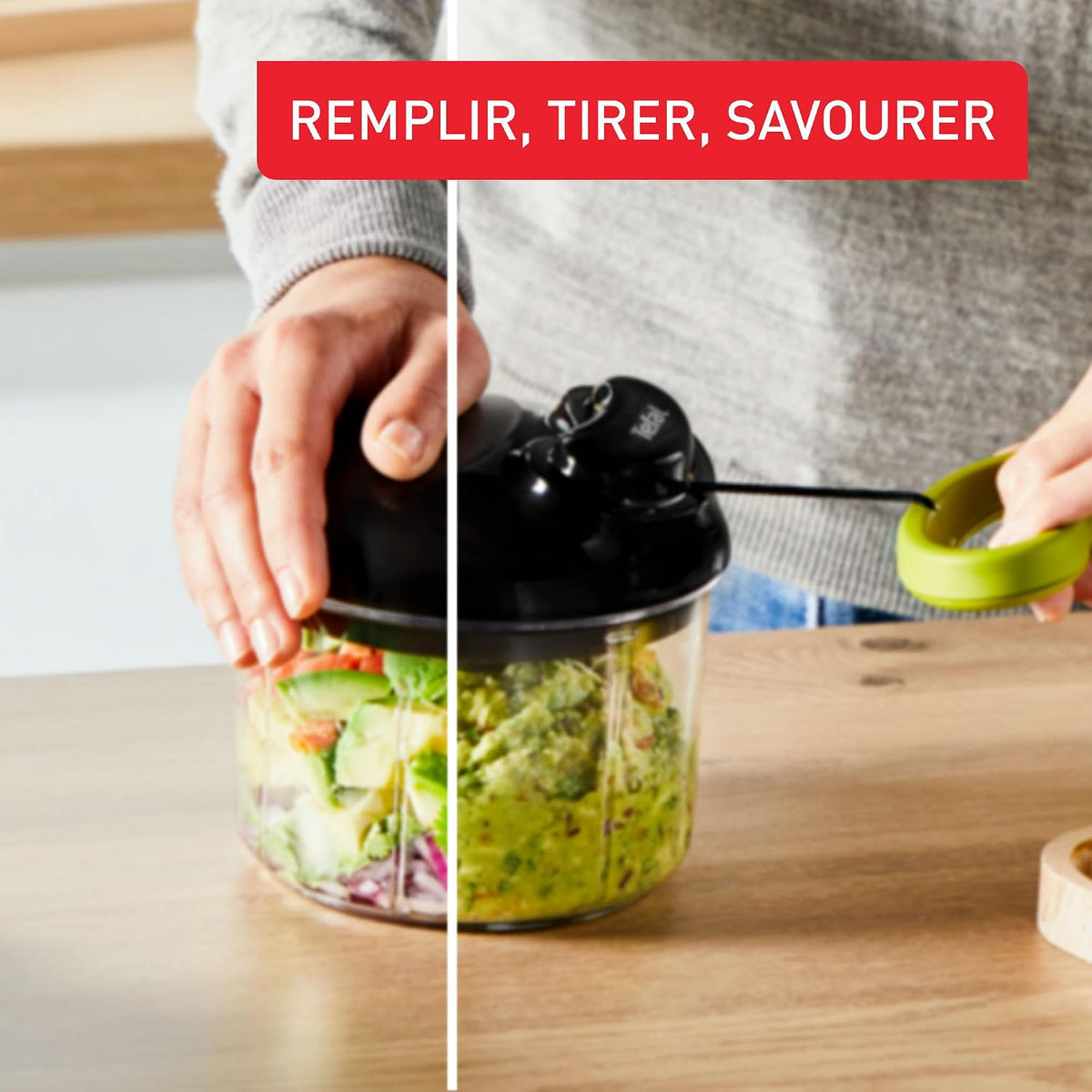 Tefal K1320404 5 Seconds Chopper – Hachoir manuel 900 ml