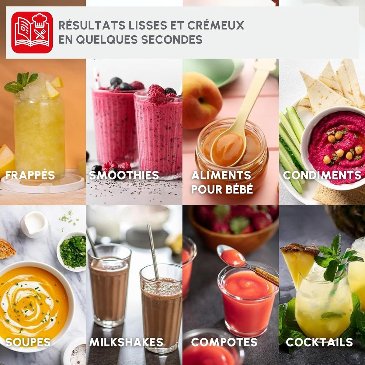 Moulinex – LM430510 – Blender de Cuisine - Bol en Verre 1,75 L et Puissance 800 W