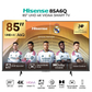 Hisense 85A6Q – Téléviseur 85 Pouces 4K UHD Smart TV (VIDAA / Dolby Vision / AI 4K Upscaler)