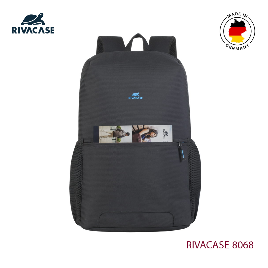 Sac a Dos PC Portable 15.6" RIVACASE 8068 Noir + Gourde Sport Offerte