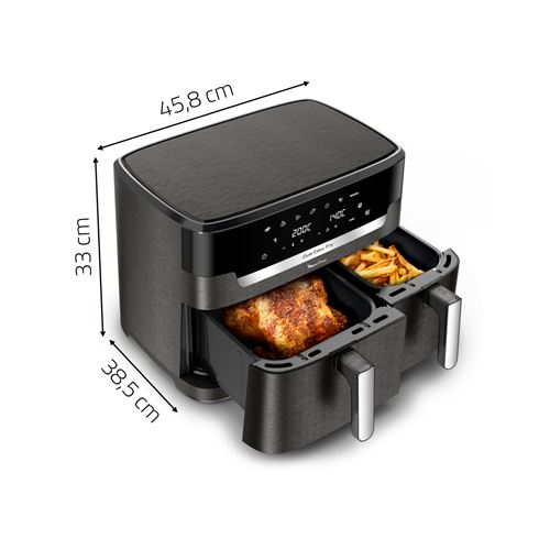 Moulinex EZ942HF0 Easy Fry Dual XXL – Friteuse à air sans huile 11L, 2 tiroirs
