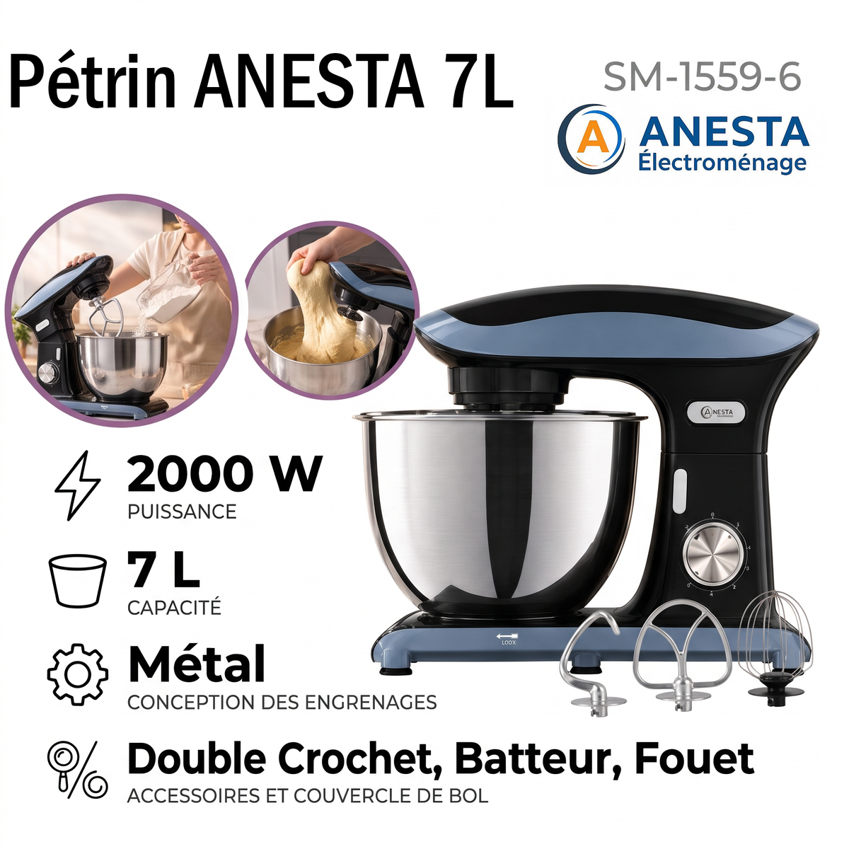 Anesta SM-1559 – Petrin - Capacite 7 L